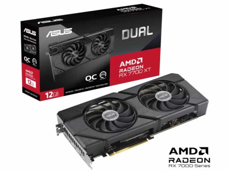 Asus dual-rx7700xt-o12g amd/12gb/gddr6/192bit/crna grafička karta ( DUAL-RX7700XT-O12G )