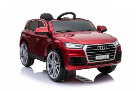 Audi Q5 2019 Licencirani auto na akumulator sa kožnim sedištem i mekim gumama - Crveni
