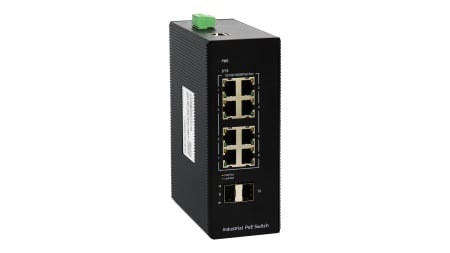 Bdcom IES200-V25-2S8P 8-Port Gigabit PoE+ 2-Port Gigabit SFP L2+ Managed PoE Industrial Switch ( 5382 )