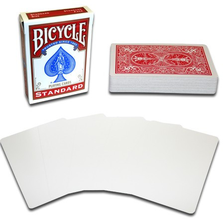 Bicycle Karte Blank Face Red Back ( 1019710 )