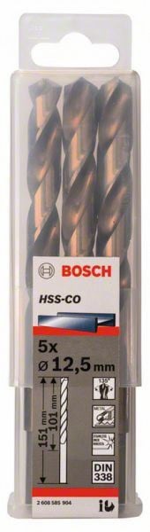 Bosch burgija za metal HSS-Co, DIN 338 12,5 x 101 x 151 mm, 1 komad ( 2608585904. ) - Img 1