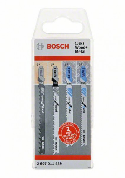 Bosch set listova za ubodnu testeru - JSB komplet Wood and Metal, 18 delova ( 2607011439 ) - Img 1