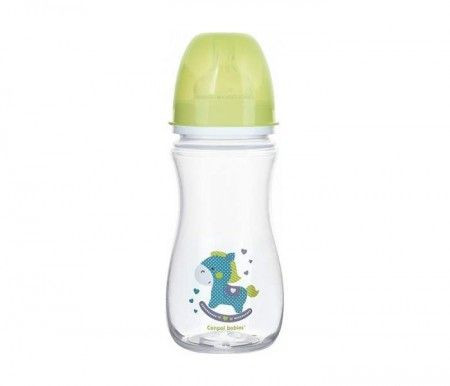 Canpol baby flašica 300ml široki vrat antikolik - easy start- toys horse - zelena ( 35/222_gre ) - Img 1
