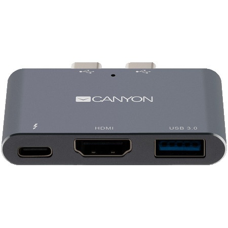 Canyon DS-1 Multiport Docking Station with 3 port, with Thunderbolt 3 Dual type C ( CNS-TDS01DG )
