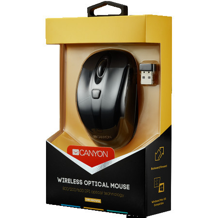 Canyon MSO-W6, 2.4GHz wireless optical mouse Black ( CNR-MSOW06B )