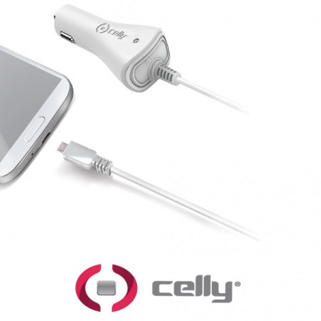 Celly auto punjač sa micro USB kablom ( CCMICROW ) - Img 1