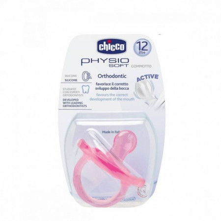 Chicco laža Giotto Physio Soft od silikona ,roze 12m+ ( 4100046 ) - Img 1