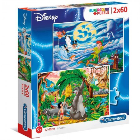 Clementoni puzzle 2x60 peter pan + the jungle book 2020 ( CL21613 ) - Img 1