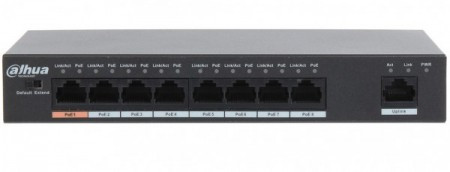 Dahua Switch PFS3009-8ET1GT-96 LAN 9-Port 10/100/1000M Gigabit POE Switch - Img 1