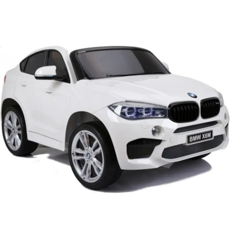 Dečiji auto na akumulator - BMW X6 M Dvosed Beli - Licencirani Model - Img 1