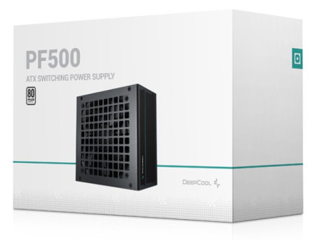DeepCool PF500 napajanje 80 plus 500W 1x 20+4pin, 2x 4pin, 1x PCI-E(6+2)x2, 1x EPS 8pin(4+4), 120mm