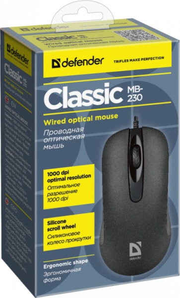 Defender Classic MB-230 opticki 1000dpi crni miš