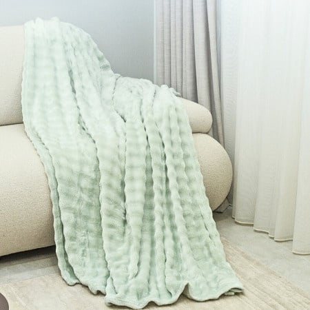 Dekordom ćebe soft wave 200x220 - light green ( 024926 )