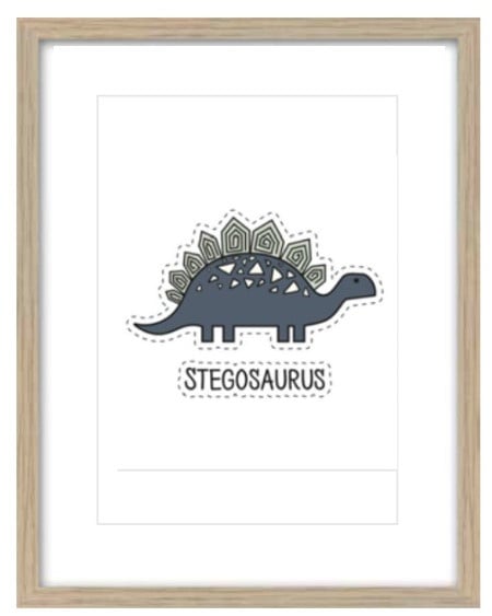 Dekordom slika kids 27x37 sa ramom - 28236 - stegosaurus ( 022884 )-1