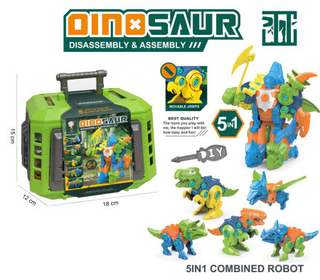 Dinosaurus sastavi - rastavi 5 u 1 u koferu ( 844543 )