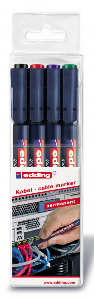 Edding markeri za kablove E-8407 0,3mm, set 1/4 ( 08M8407Q )