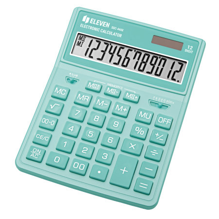 Eleven stoni kalkulator SDC-444 color, 12 cifara zelena ( 05DGE444F )