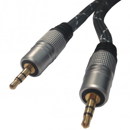 Elit+ audio kabl 5m mrežasti omotac od 6mm 3.5stereo utikac-3.5stereo utikač pozlaceni metalni prikljucci ( EL767242 )