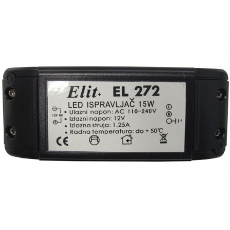 Elit+ LED ispravljac max 15w ulazni napon ac 110/240v izlazni napon dc 12v ( EL 272 )
