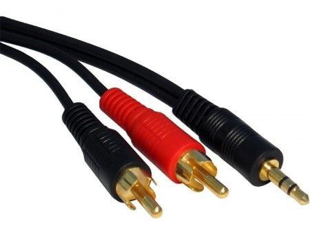 Fast Asia audio kabl 3.5mm na 2xRCA 1.5m crni