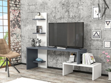 Futrix Tv komoda Zumbul belo - antracit ( 34314 )