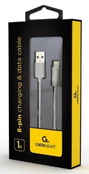 Gembird CC-USB2-AMLM-W-1M USB 2.0 A-plug to 8-pin usb Apple iphone cable 1M White