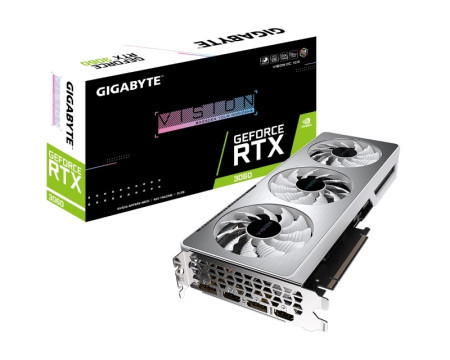 Gigabyte nVidia GeForce RTX 3060 vision OC 12GB 192bit GV-N3060VISION OC-12GD rev. 2.0 LHR grafička kartica