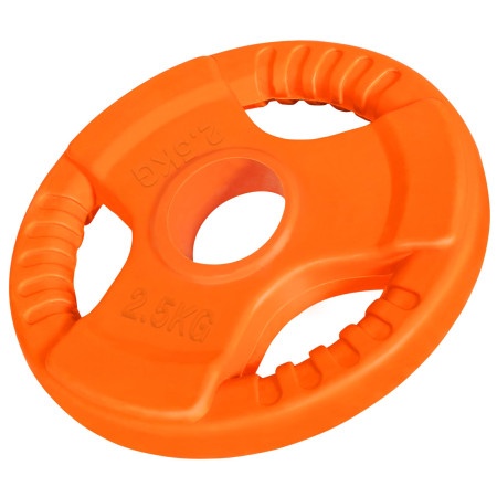 Gorilla Sports Gumirani olimpijski teg (2,5 kg / Narandžasti) ( 100582-00009-0007 )-1