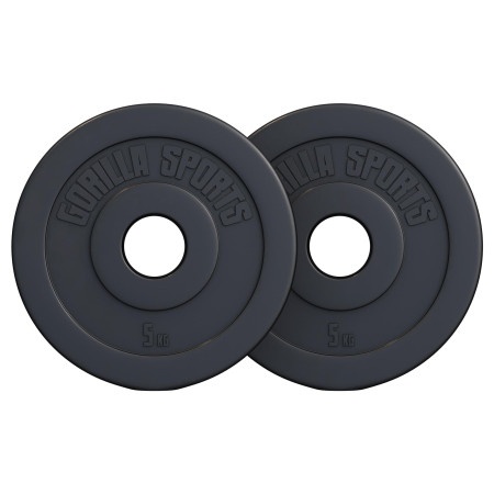 Gorilla Sports Set plastičnih olimpijskih tegova 10 kg (2 x 5 kg) ( 101204-00006-0016 )