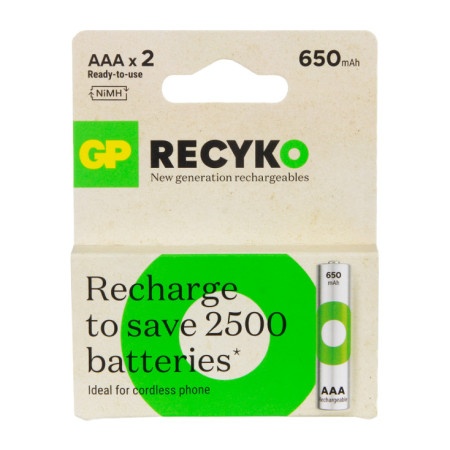 GP punjive baterije AAA 650 mAh ( GP-65AAAHCE/2BPnd )