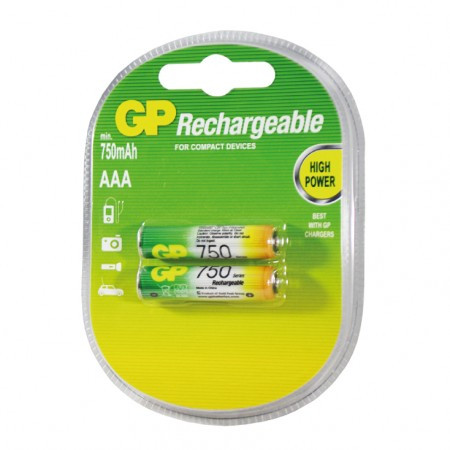 GP punjive baterije AAA 750 mAh ( 75AAAHC-2GBE-RECYKO ) - Img 1