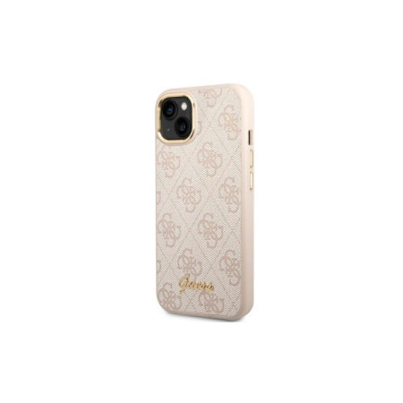 Guess Futrola za iPhone 14 Pink Metal Outline Script ( GSM167562 )