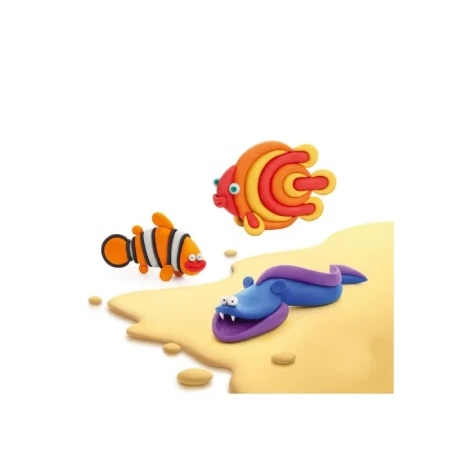 Hey clay set clownfish discus fish eel ( MDP60028 )