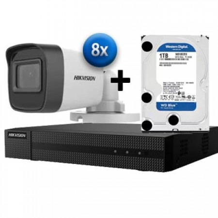 HikVision set za video nadzor 21-66 HD/8ch/2MPx/Bullet/1TB ( 019-0044 )