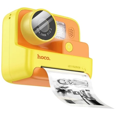 Hoco DečiJa kamera sa štampačem, 2" IPS LCD, 720p, microSD - DV200 Yellow