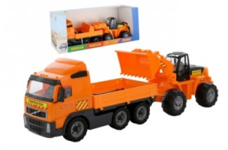 Igračka za decu kamion sa buldožerom narandžasti ( 036865 ) - Img 1