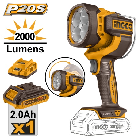 Ingco cwli20881 aku radna lampa 2000lm super ( CWLI20881 )