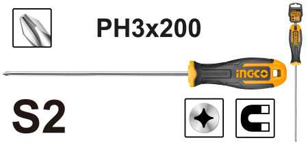 Ingco odvijač Phillips ph3x200 ( HS68PH3200 )