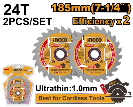 Ingco tsb1853 list testere za drvo 2/1 24 zuba 185mm ingco ( TSB1853 )
