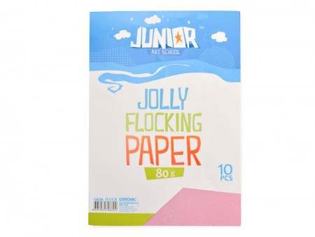 Jolly flocking papir, roze, A4, 10K ( 136226 ) - Img 1