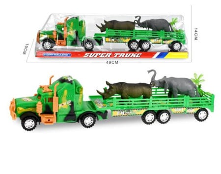 Kamion set sa nosorogom i slonom ( 489689 ) - Img 1