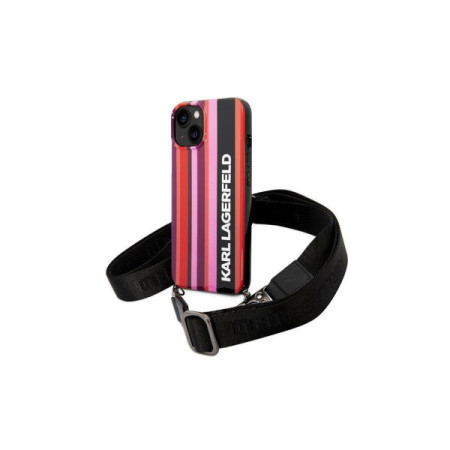 Karl Lagerfeld futrola za iPhone 14 pink color stripes strap ( GSM167256 )