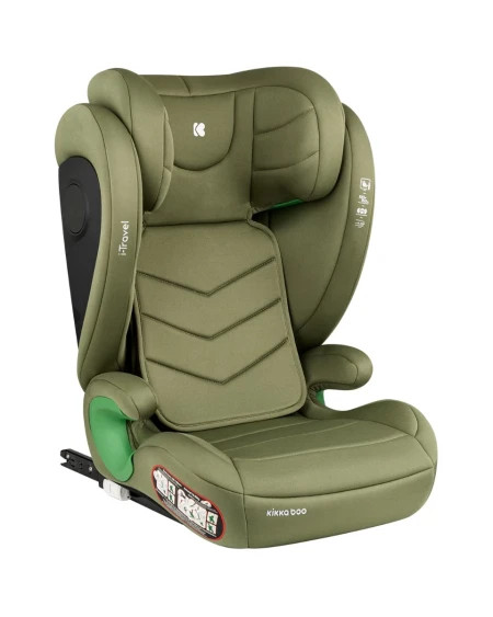 KikkaBoo autosedište 100-150 cm I-Travel I-SIZE ISOFIX Army Green ( KKB50004 )