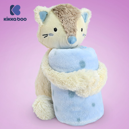 KikkaBoo bebi ćebence sa plišanom igračkom 70x100 Little Fox ( KKB50114 ) - Img 1