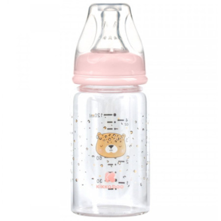 KikkaBoo flašica staklena Savanna 120ml pink ( KKB21115 ) - Img 1