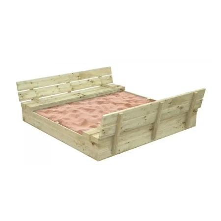 Kinder home Veliki dečiji pesčanik sa klupama i preklopnim poklopcem drveni ( C1113 )