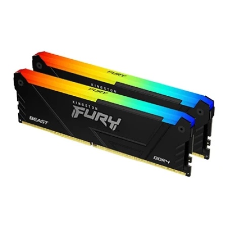 Kingston DDR4 32GB (2x16GB) 3200MHz fury beast RGB Non-ECC UDIMM, CL16 1.35V, XMP ( KF432C16BB2AK2/32 ) -1