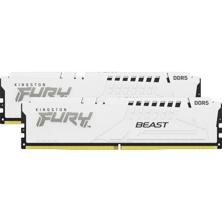 Kingston DDR5 32GB (2x16GB) 5200MHz CL36 [fury beast] white RGB EXPO memorija ( KF552C36BWEAK2-32 )
