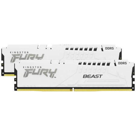 Kingston DDR5 64GB (2x32GB) 5200MHz CL40 [fury beast] white XMP memorija ( KF552C40BWK2-64 )