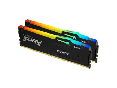 Kingston DDR5 64GB (2x32GB) 5600MT/s [FURY BEAST RGB], CL40 1.25V, Black, RGB ( KF556C40BBAK2-64 ) -1